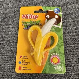 Nuby Nananubs Banana Massaging Teether Baby Teething Toys 3m Silicone
